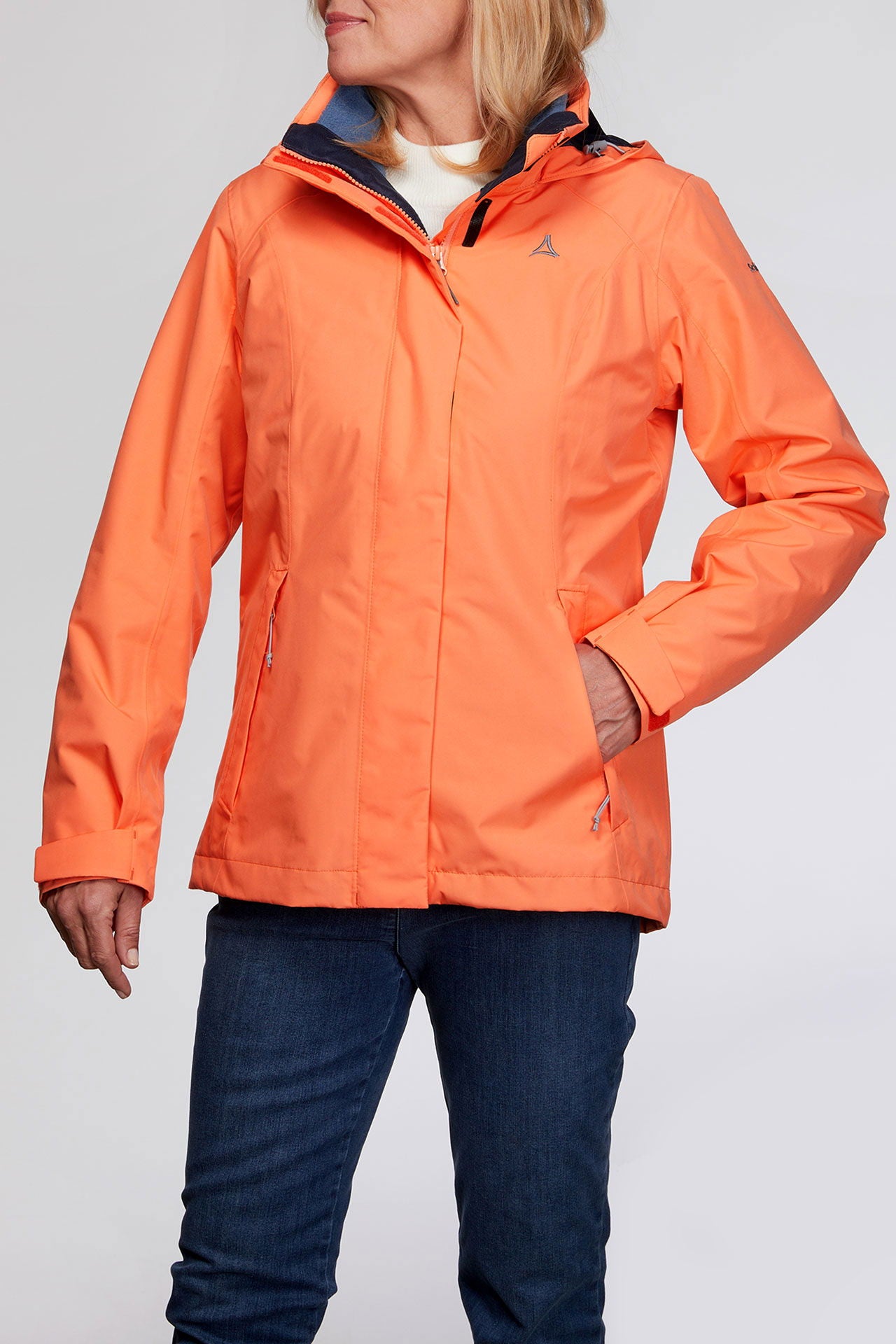 3-i-1 funksjonsjakke for dame vanntett med fleece bakside