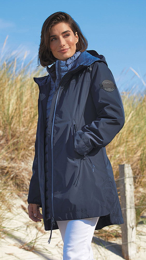 4-i-1 funksjonsjakke for damer - Betty Barclay montert på modell