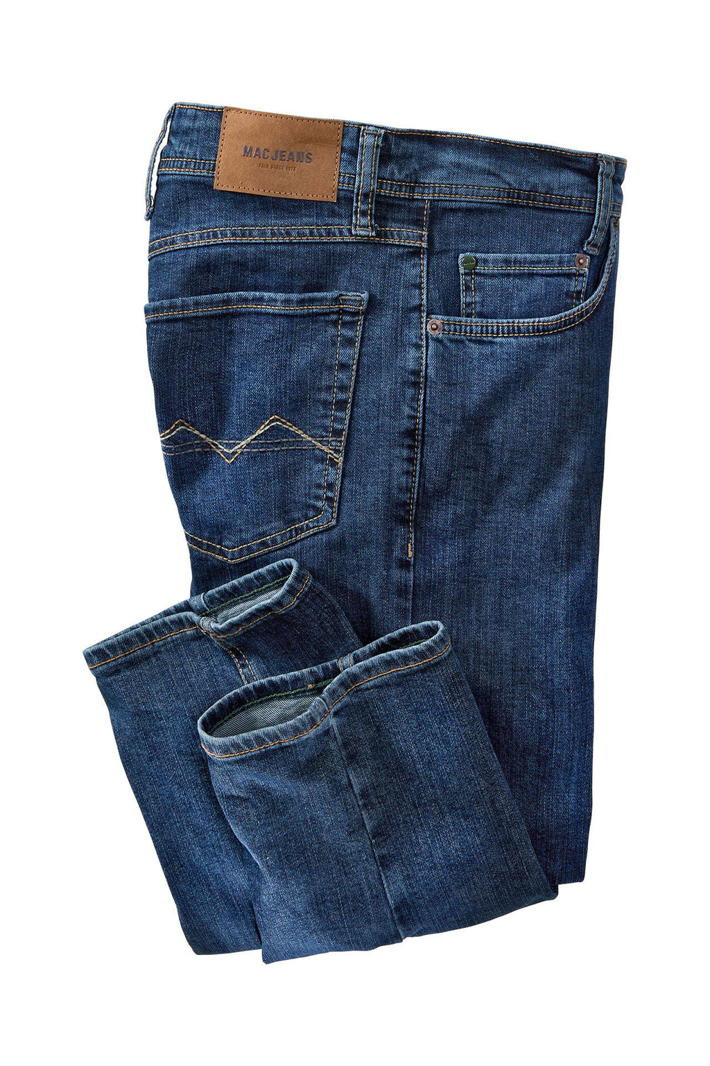 5-pocket jeans resirkulert bomull used-vask bakside