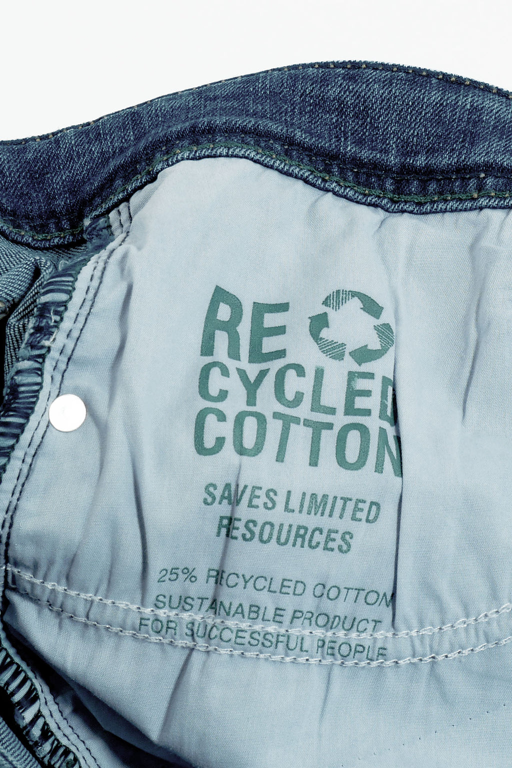 5-pocket jeans resirkulert bomull used-vask logo