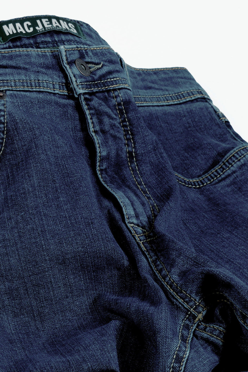 5-pocket jeans resirkulert bomull used-vask montert