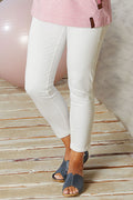 7/8 sommerjeans for damer twill 5-lommer forfra