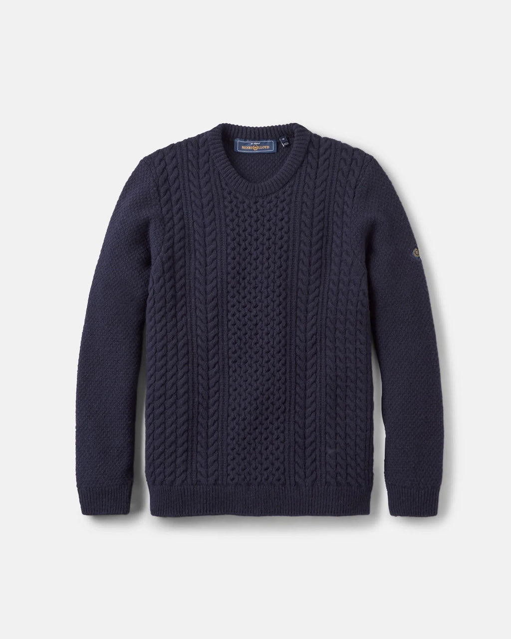 Abersoch Cable Knit genser 80 % ull flettestrikk forfra