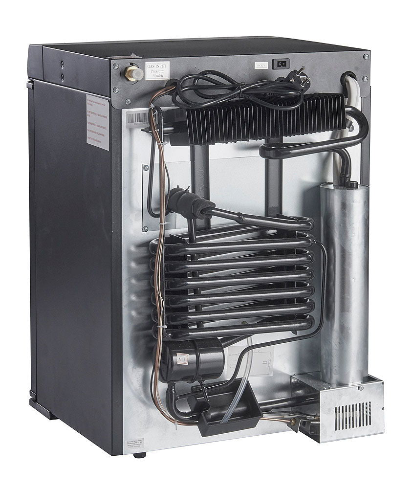 Absorber-kjøleskap 43 l 12V/230V/gass svart 19 kg - Compass nærbilde av dør