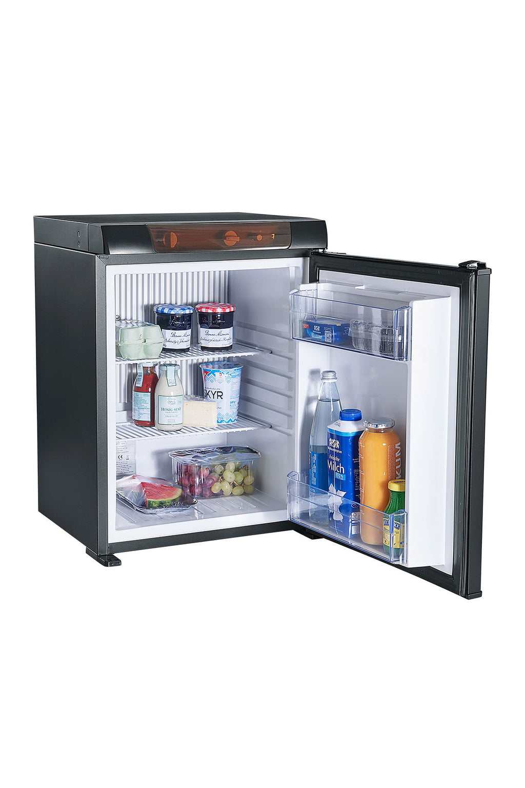 Absorber-kjøleskap 60 l 12V/230V/gass grå/hvit montert
