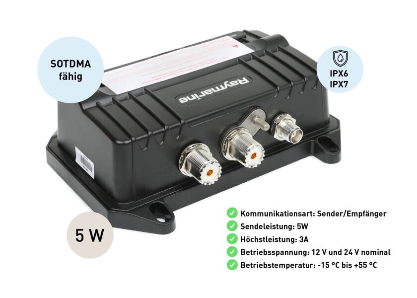 AIS transponder AIS700 Class B SOTDMA med splitter og GPS installasjon