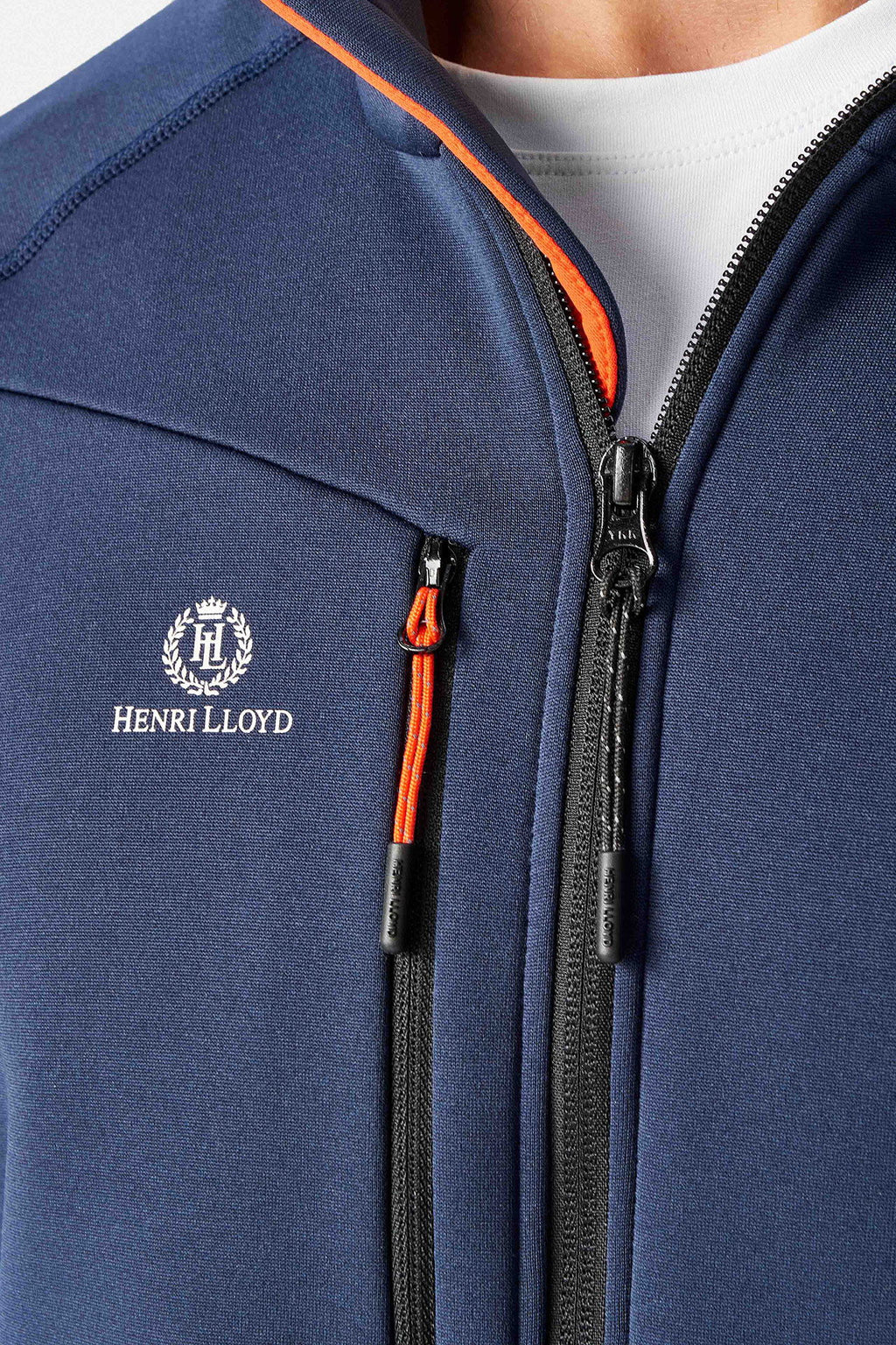 Nærbilde av Aktiv Stretch jakke 2.0 mellomlag resirkulert polyester glidelås