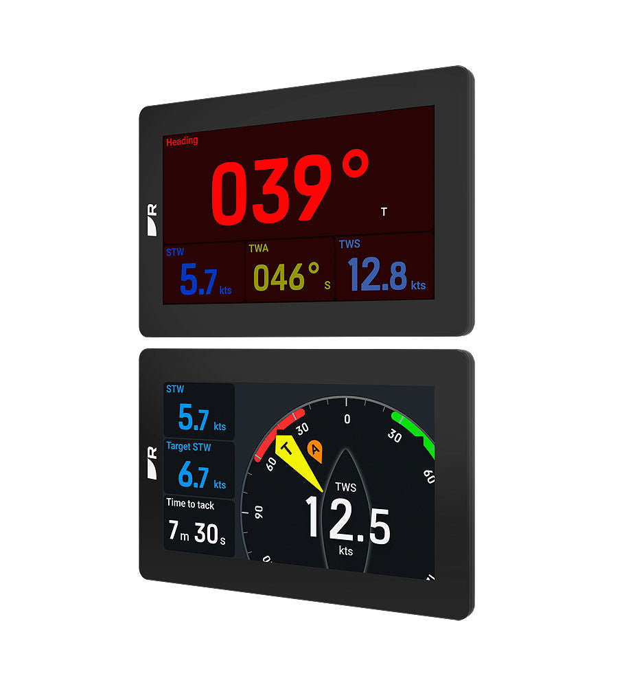 Detalj av Alpha Performance multifunksjonsinstrument 7" touchscreen