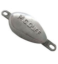 Aluminium skroganode dråpeform 145 x 77 x 45 mm forfra