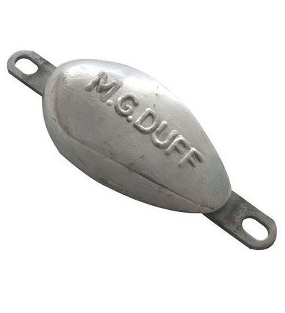 Aluminium skroganode dråpeform 145 x 77 x 45 mm forfra