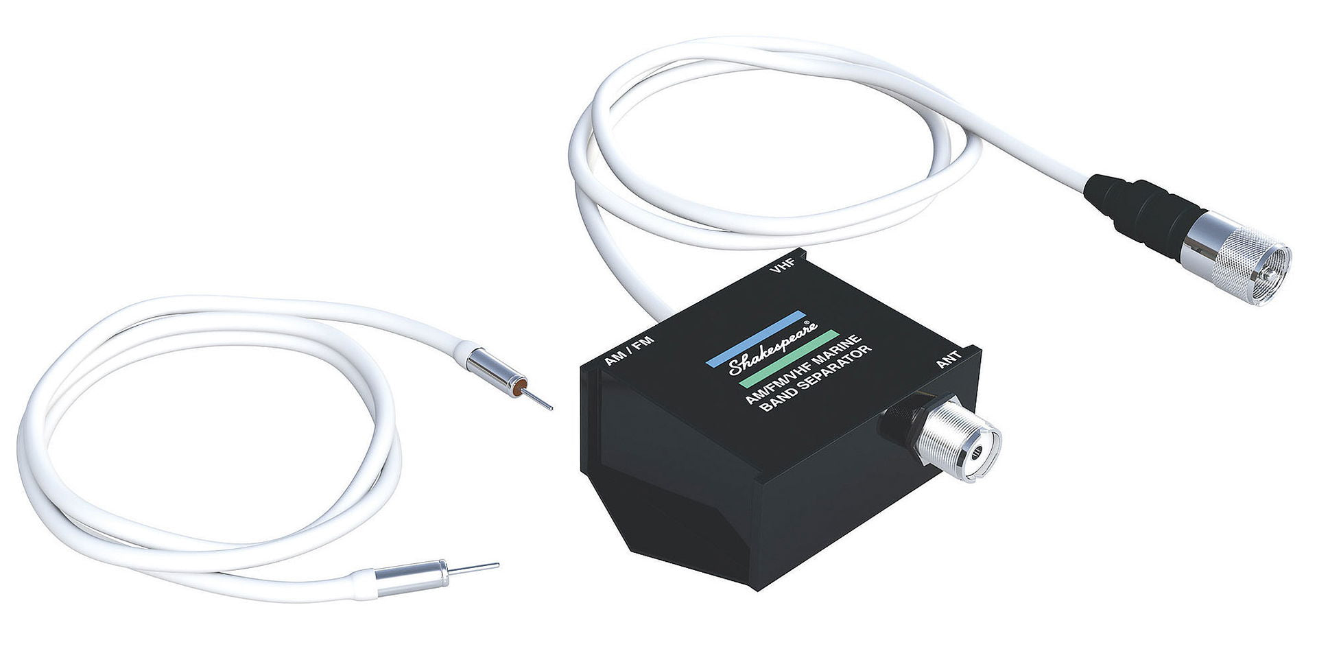AM/FM/VHF bandseparator med RG 62 og RG 58 kabel - Shakespeare forfra
