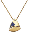 Anheng seilskip med lapis lasuli og diamant 0,02 ct - Ursula Christ forfra