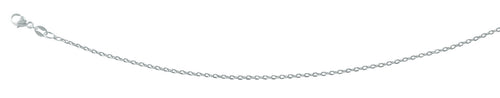 Ankerkjede halskjede 42 cm hvitt gull 585 14 karat 0,9 mm forfra