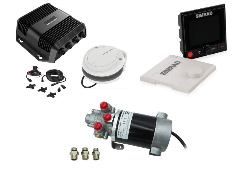 AP44 autopilotpakke hydraulisk med PUMP-3 1,6L og Precision-9 kompass forfra
