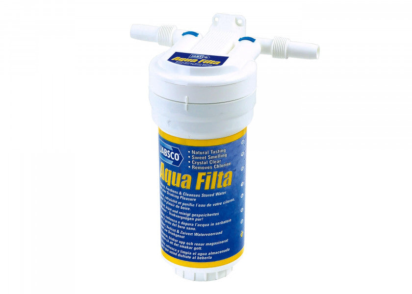 Aqua Filta vannfilter for fast montering - Jabsco forfra