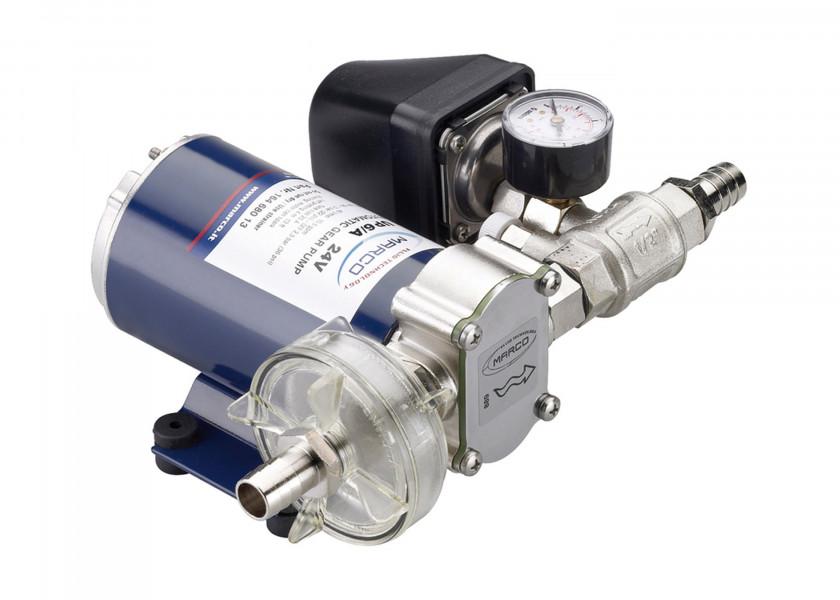 Montert Automatisk trykkvannspumpe UP6/A 24V 26 l/min 16 mm - Marco