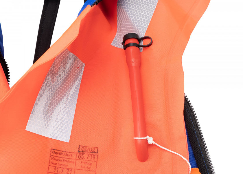Nærbilde av nakkefleece på automatvest barn 15 JUNIOR SC 150N 20-50 kg polyester