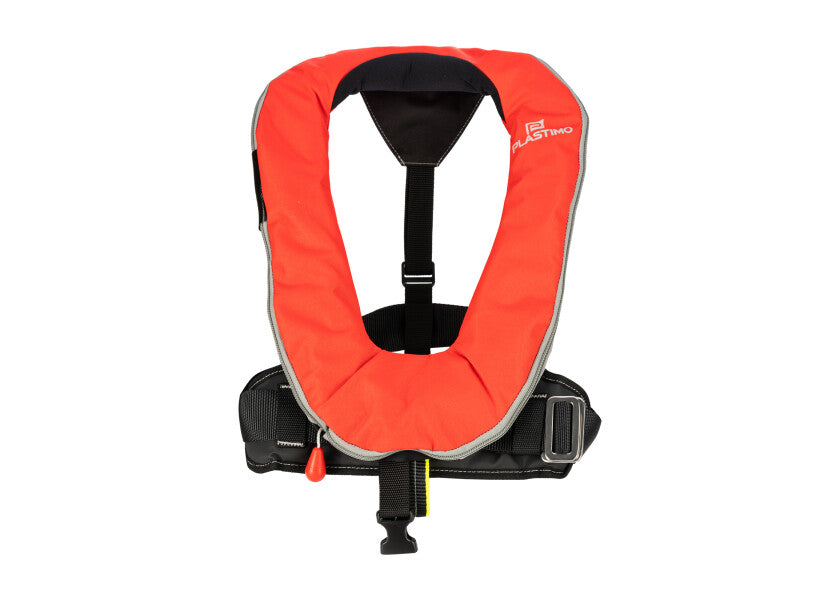 Automatvest barn EVO-J 110N rød sett forfra