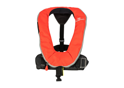 Automatvest barn EVO-J 110N rød sett forfra