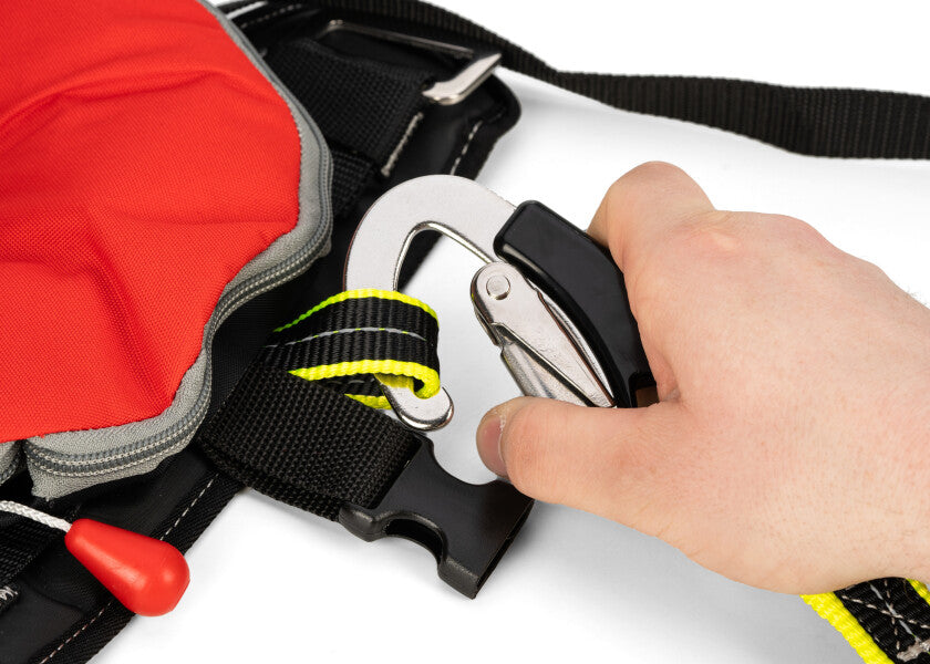 Automatvest barn EVO-J 110N rød oversikt front
