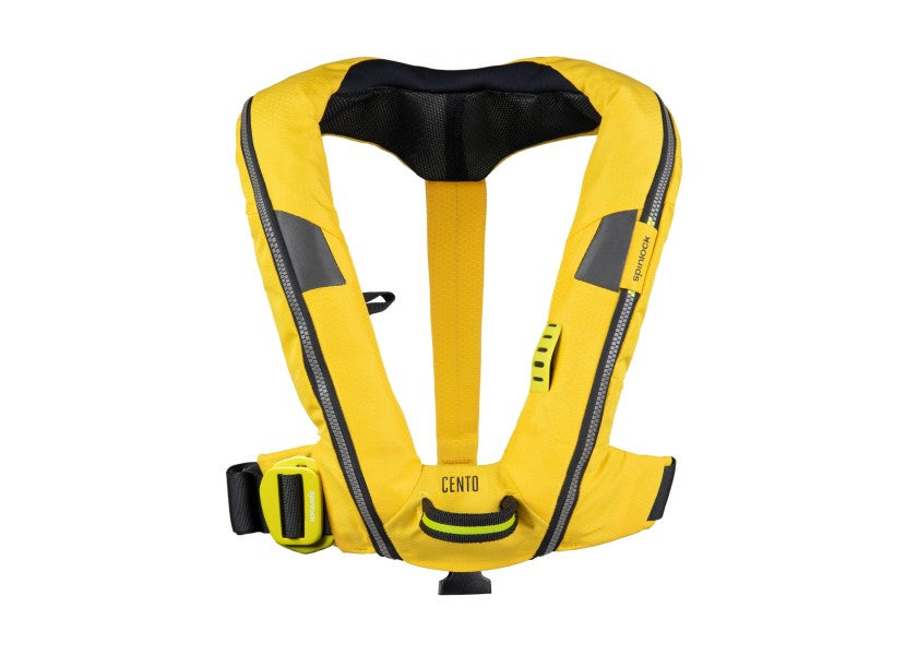Automatvest Cento Junior 100N gul 20-50 kg bakside