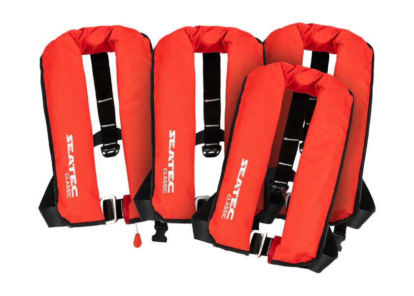 Automatvest CLASSIC 165 rød 165 N 4-pakning polyester sett forfra