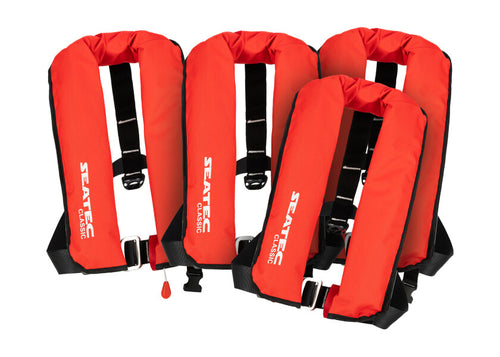 Automatvest CLASSIC 165 rød 165 N 4-pakning polyester sett forfra