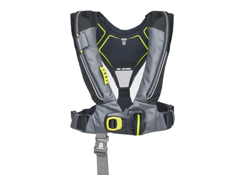 Automatvest Deckvest 6D 275N med sele og sprayhood polyester front