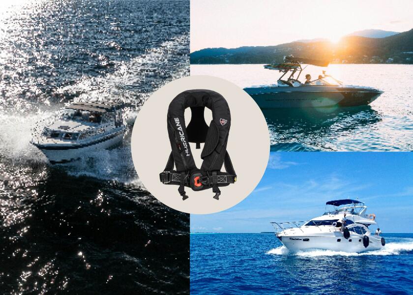 Automatvest HURRICANE EVO 160 160N svart med dobbelt stegbelte
