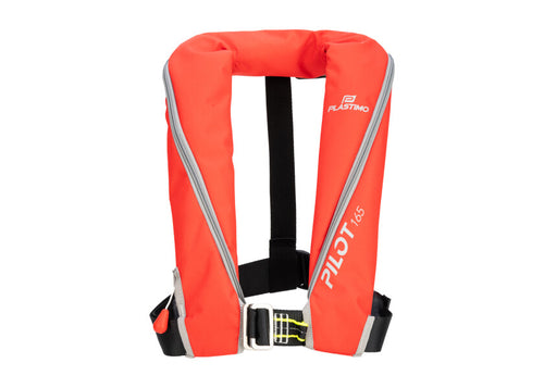 Automatvest PILOT 165 harness rød 165N forfra