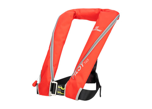 Automatvest PILOT 165 harness rød 165N bakside