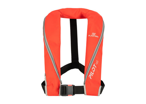 Automatvest PILOT 165 rød 165N polyester - Plastimo forfra