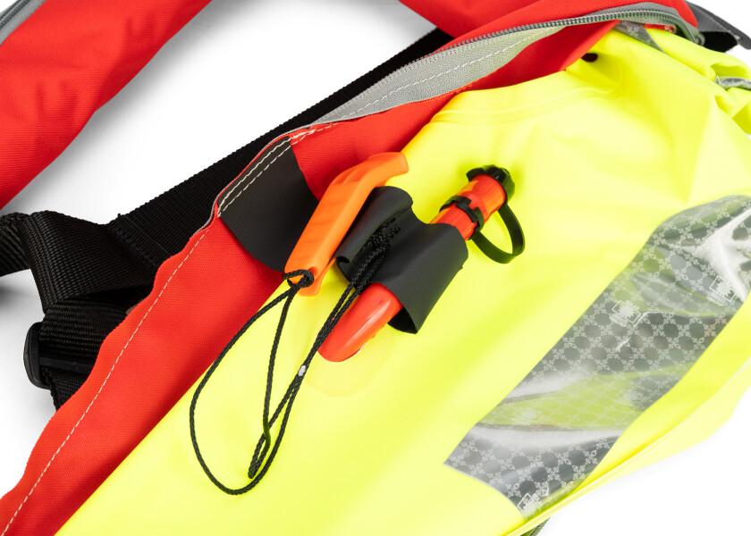 Automatvest PILOT 165 rød 165N polyester - Plastimo med synlig oppblåsning