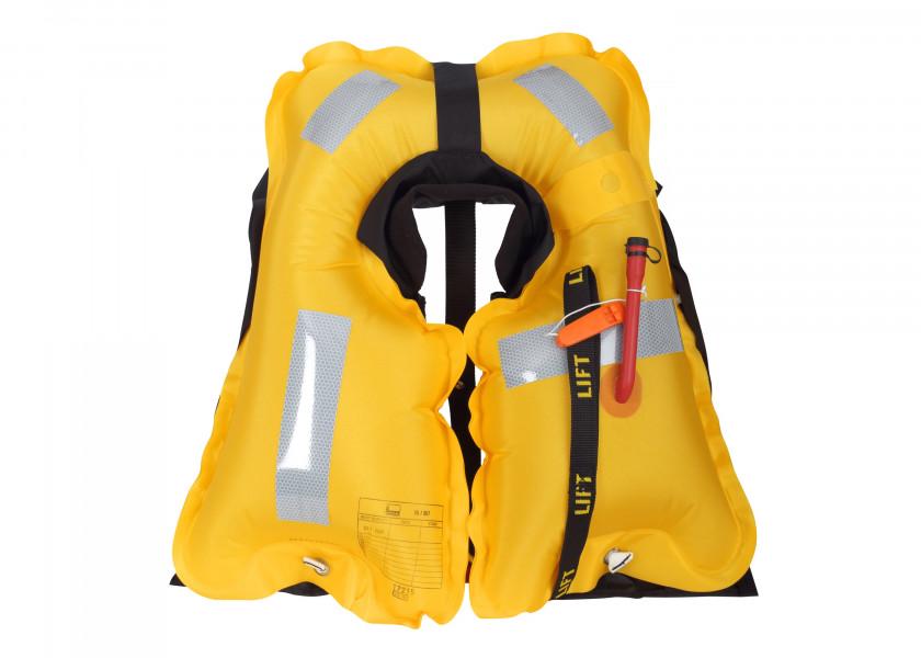 Detalj av Automatvest ULTRA 170 HARNESS 165N grå/svart med sele