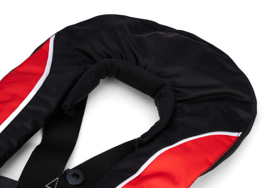 Nærbilde av polyester materiale på Automatvest X-PRO 300 300N med sele polyester