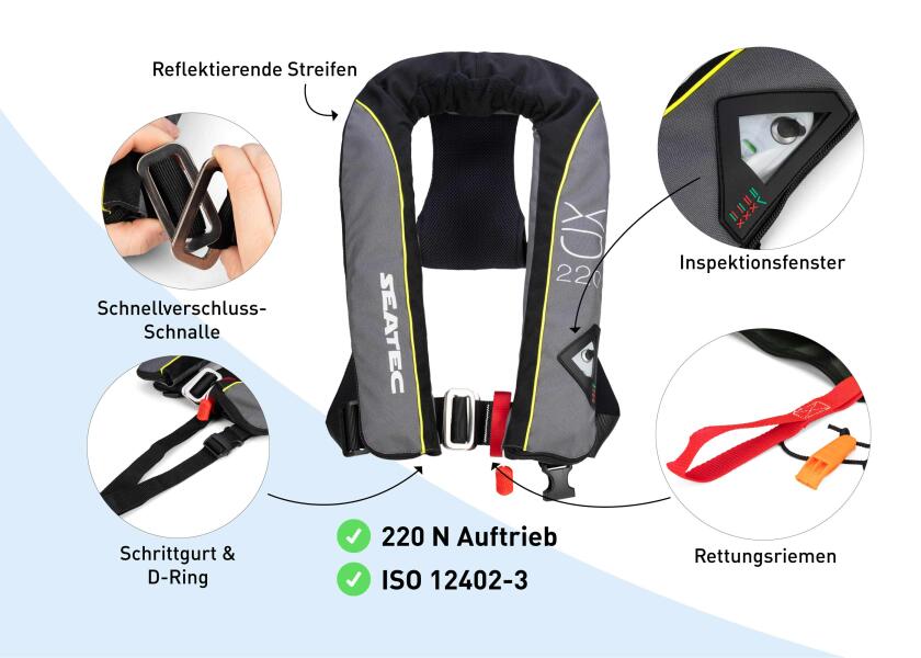 Automatvest XD 220 antrasitt innvendig polstring