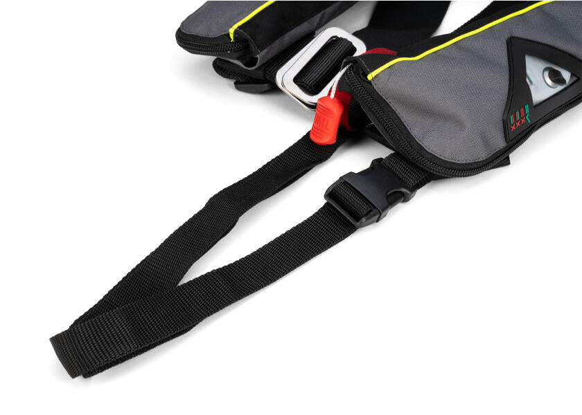 Automatvest XD300 300N antrasitt med sele polyester detalj av nakkefleece