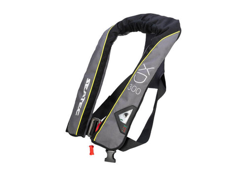 Automatvest XD300 300N antrasitt med sele bakside