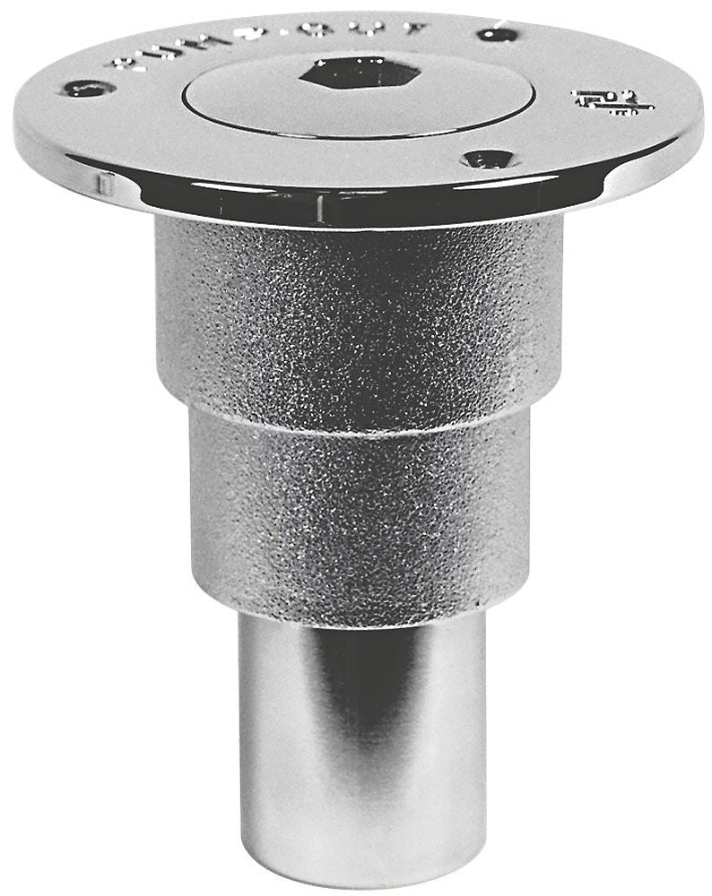 Avsugsstuss forkrommet messing ISO 228 38-50-60 mm forfra