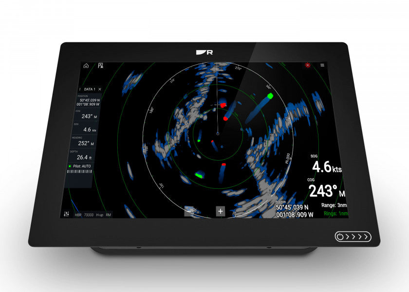 Visning av kart på AXIOM+ 12 kartplotter med RealVision 3D