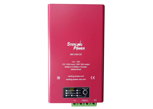 B2B-lader BB1224120 bidireksjonell 12V/24V 58A - STERLING forfra