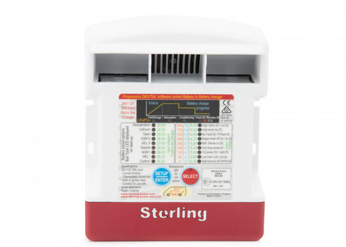 B2B-lader PRO BATT ULTRA 24V til 24V 35A - STERLING forfra