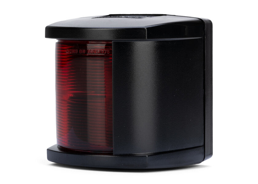 Babordlanterne serie 2984 halogen 12V BSH sort montert på båt