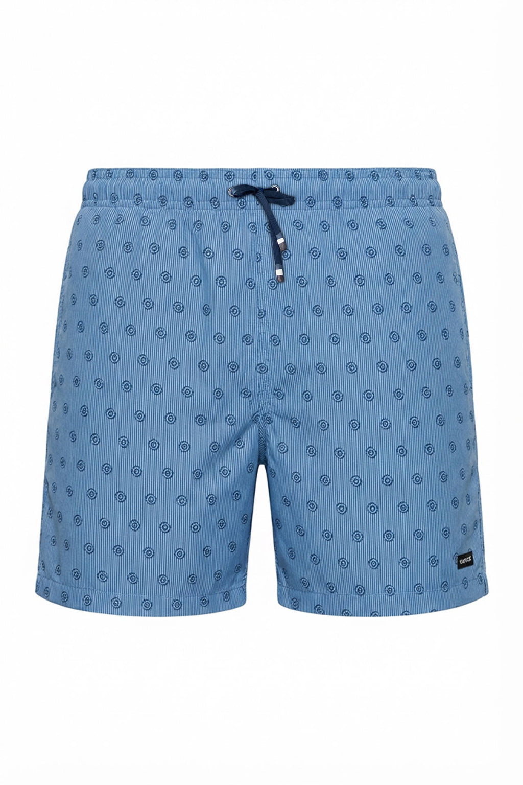 Badeshorts med striper og elastisk linning - Bugatti bakside