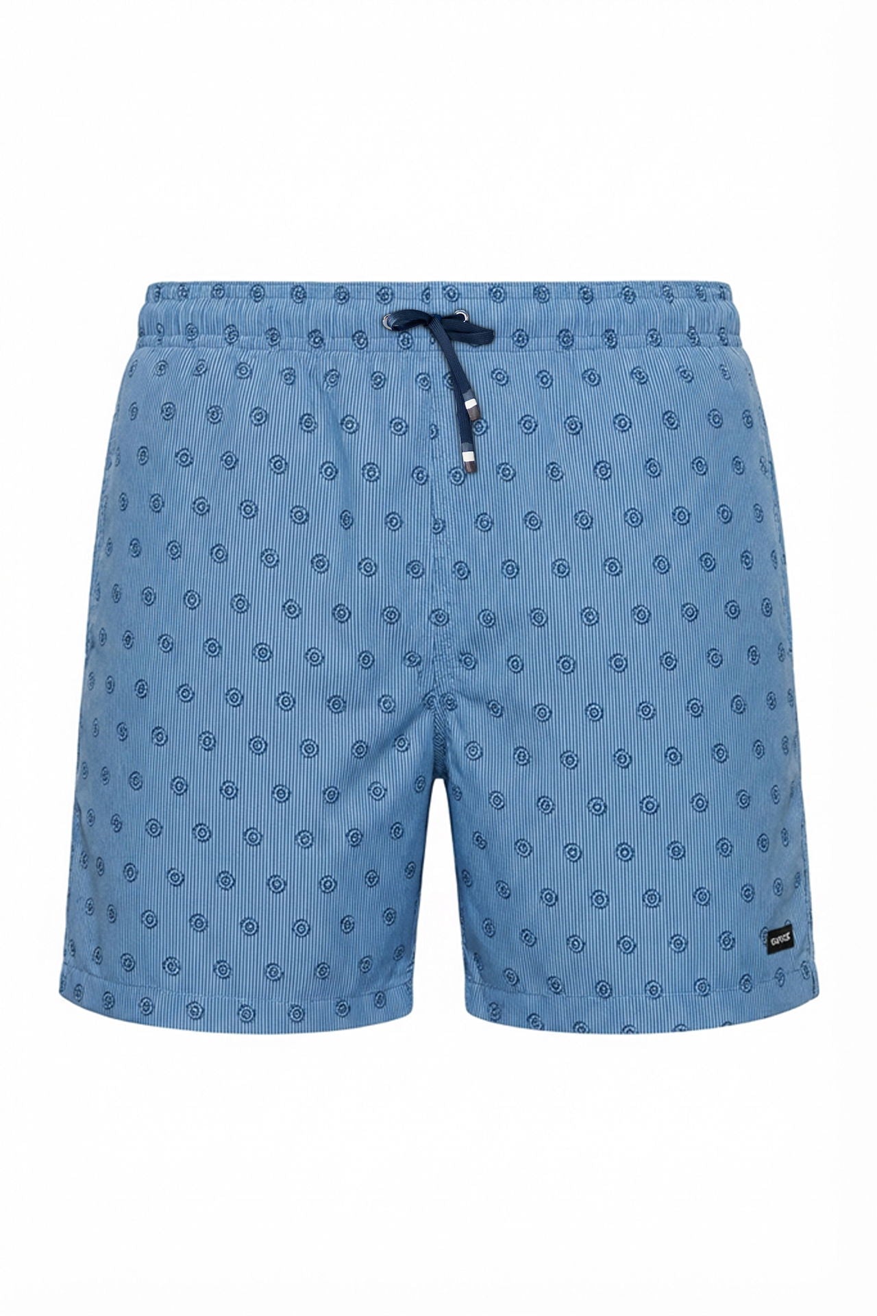 Badeshorts med striper og elastisk linning - Bugatti bakside