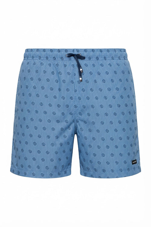 Badeshorts med striper og elastisk linning - Bugatti bakside