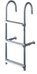 Badetrapp Delta sammenleggbar eloksert aluminium 3 trinn 90 cm forfra