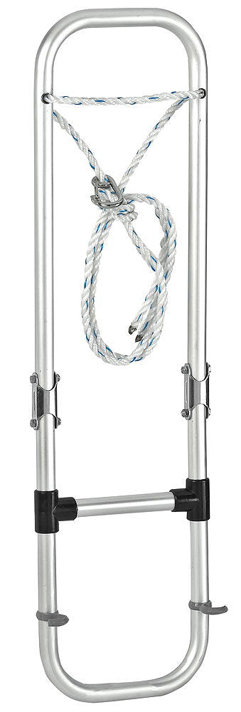 Badetrapp for gummibåt aluminium 2 trinn Compass forfra