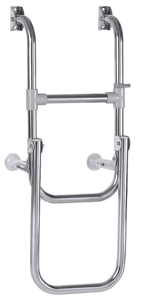 Badetrapp rustfritt stål 2 pluss 1 trinn 72 x 25 cm - Compass forfra