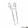 Badetrapp sammenleggbar rustfritt stål AISI 316 3 trinn 90 cm TREM forfra